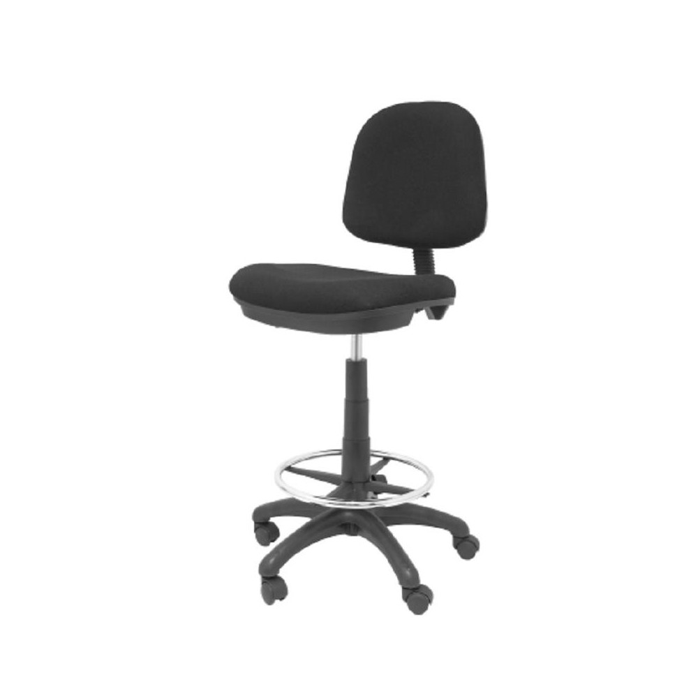 SILLA TABURETE, ERGONÓMICA, GIRATORIA Y REGULABLE EN ALTURA, COLOR NEGRO  PIQUERAS Y CRESPO ISSO