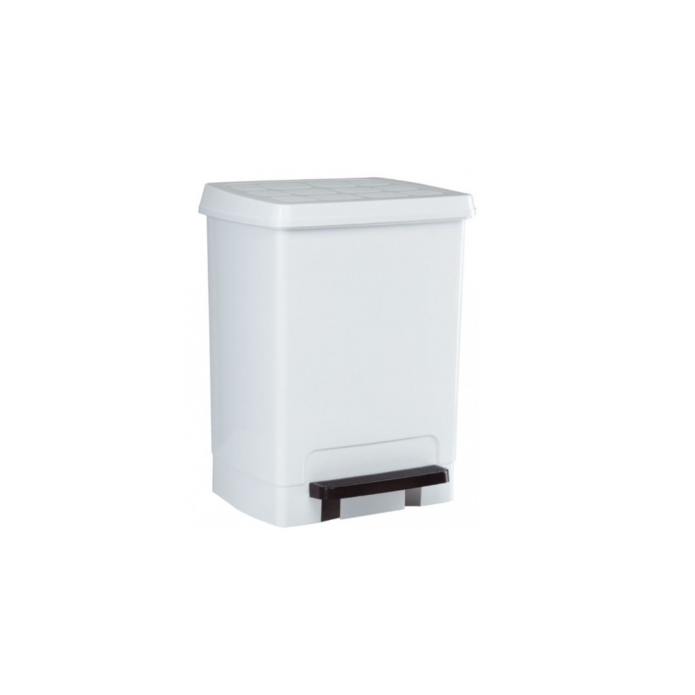 CUBO BASURA PEDALBIN 26L BLANCO 24150 DENOX CON TAPA