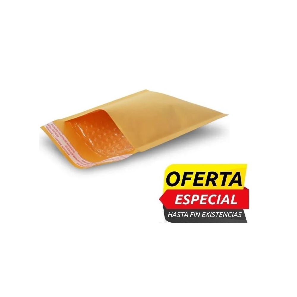 BOLSA BURBUJA KRAFT CON CINTA ADHESIVA 270X360MM  Nº8 (PAQ  10 UDS)