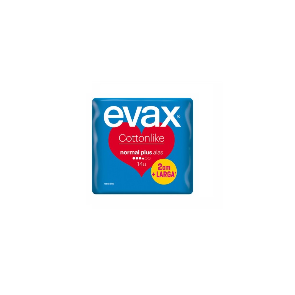 COMPRESAS EVAX COTTONLIKE NORMAL CON ALAS (14UDS)