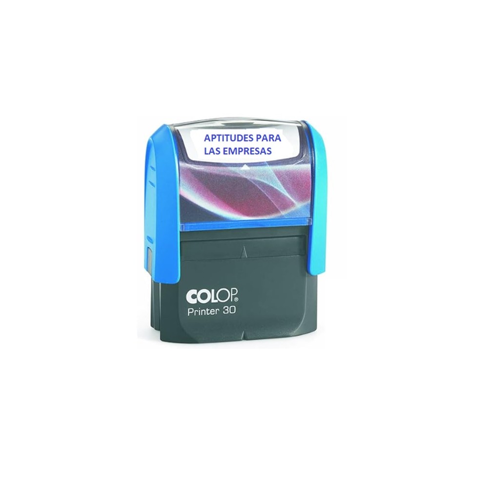 SELLO AUTOMÁTICO  APTITUDES PARA LAS EMPRESAS  TINTA AZUL COLOP PRINTER 30