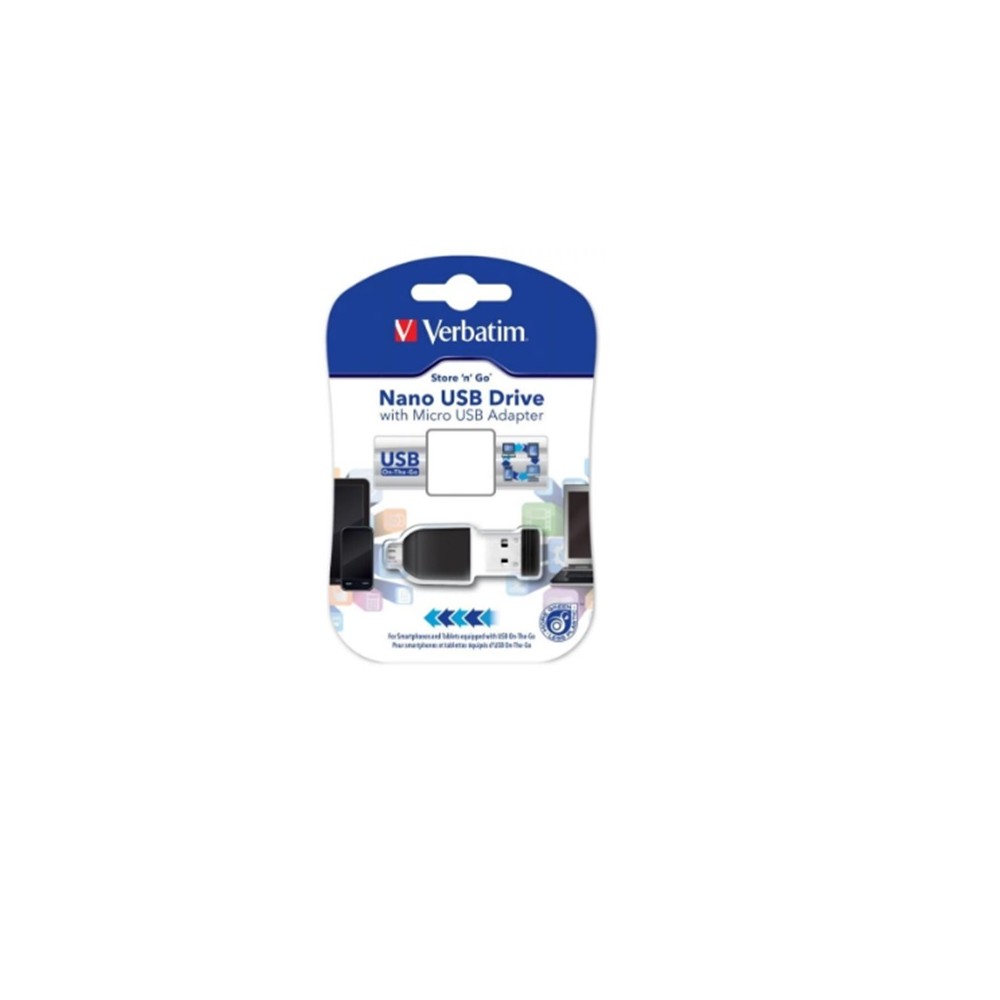 VERBATIM MEMORIA DOBLE USB 2 0/OTG 16GB NEGRO REF  49842