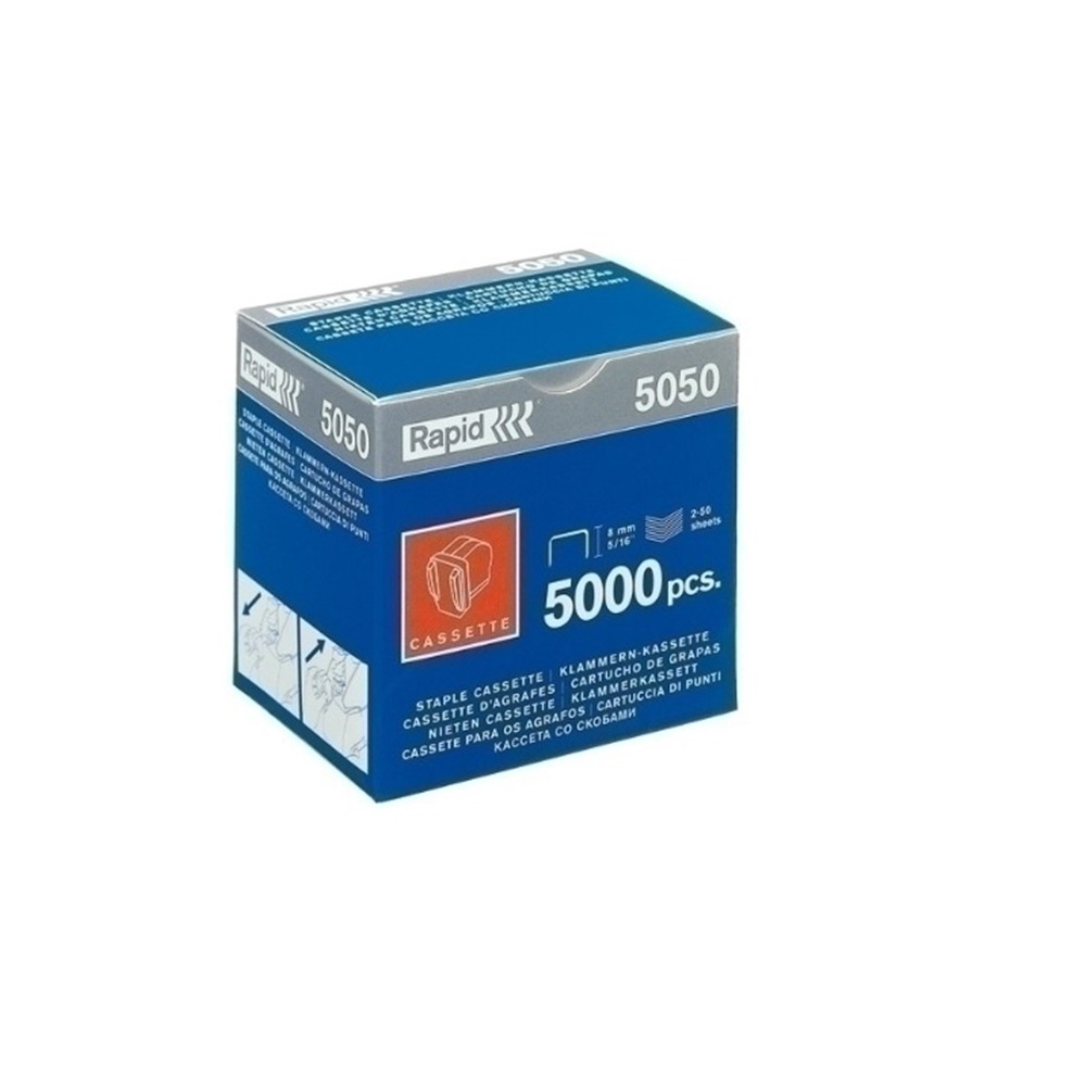 GRAPAS 44/6 GALVANAZADA PARA GRAPADORA 5050E RAPID (PAQ  5000 UDS)