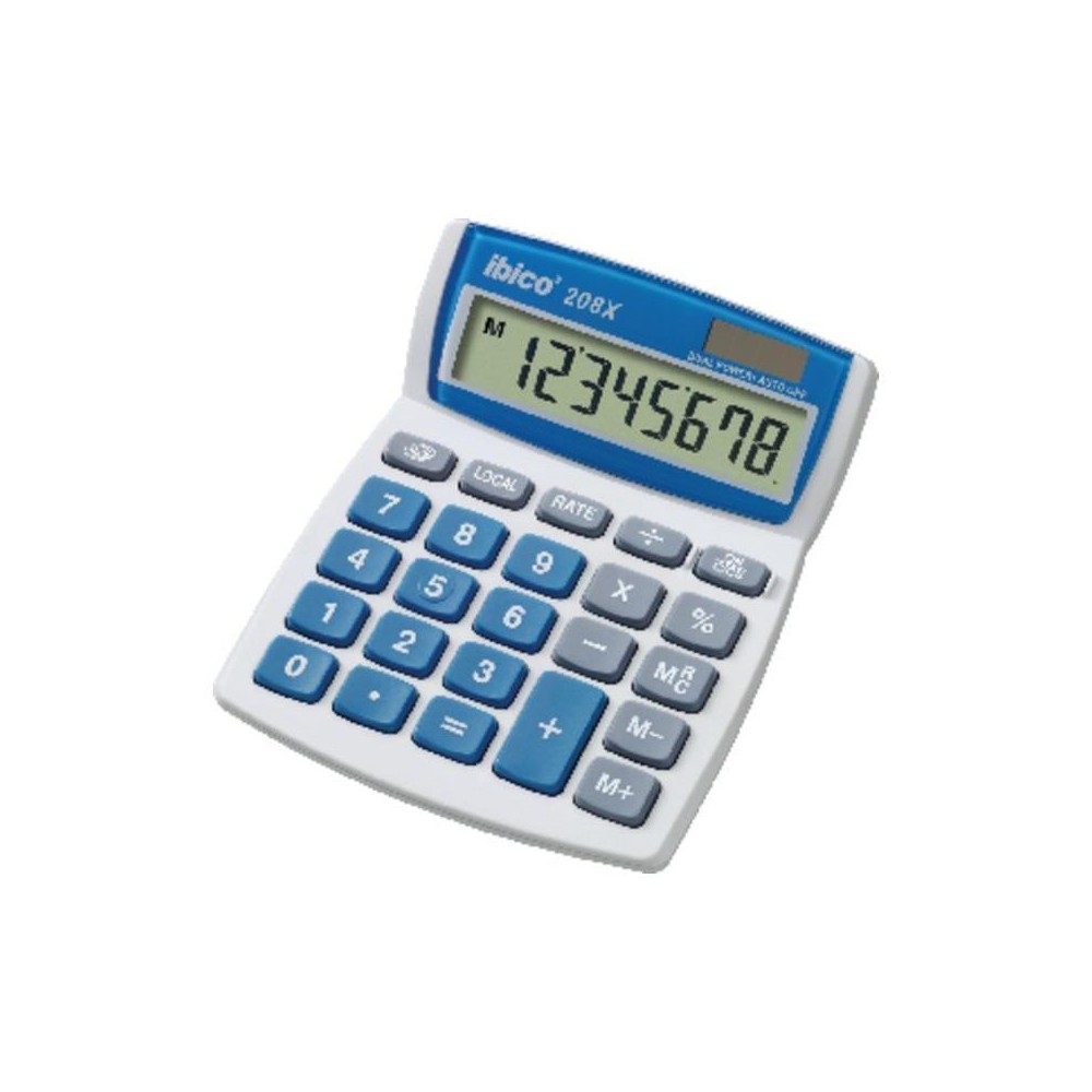 CALCULADORA IBICO 208X  8 DÍGITOS PANTALLA ORIENTABLE 3 TECLAS DE MEMORIA