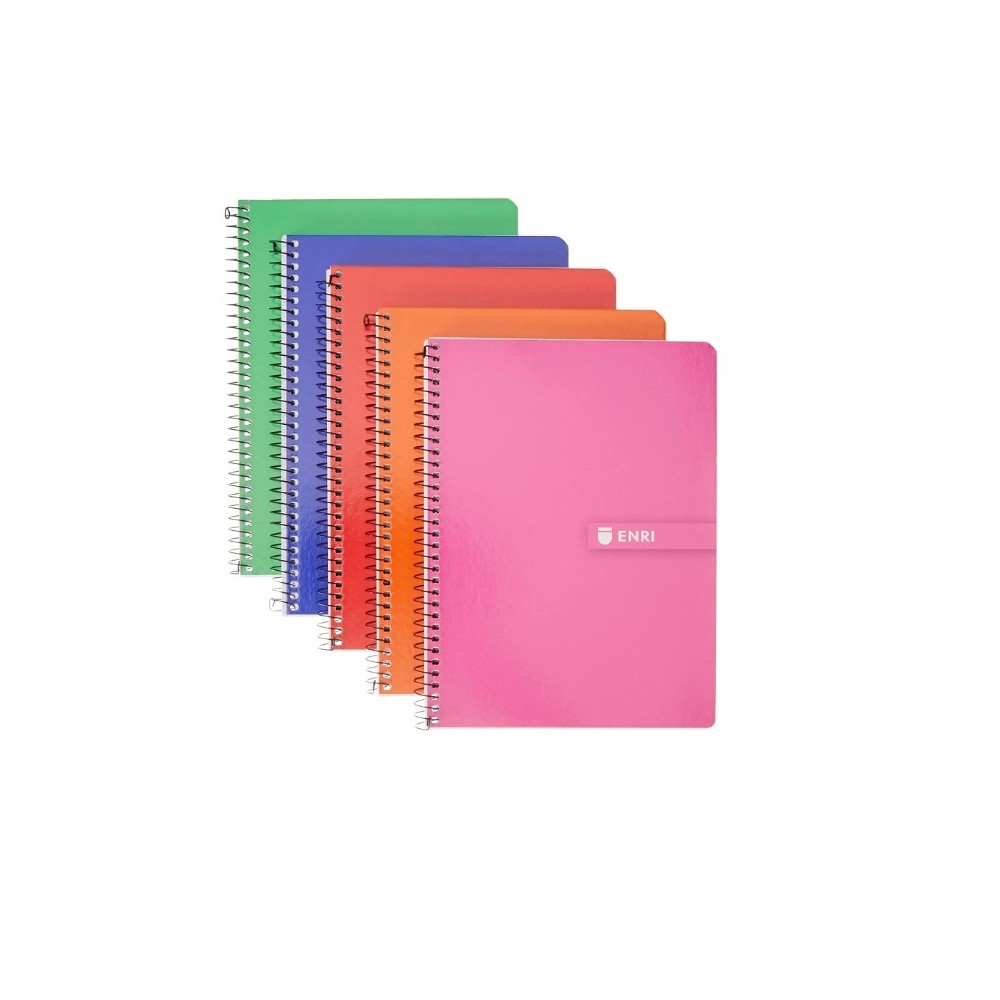 CUADERNO TAM  FOLIO CUADRICULADO 4X4 TAPA BLANDA ESPIRAL 80H  60GR  COLOR SURTIDO ENRI