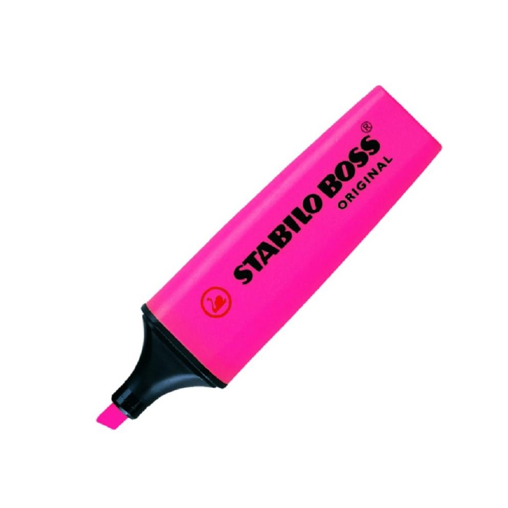 MARCADOR FLUORESCENTE ROSA STABILO BOSS (UNIDAD)