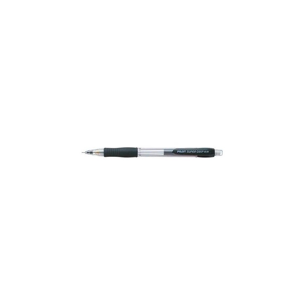 PORTAMINAS PILOT RECARGABLE H-185 SUPER GRIP  MINAS DE 0,5 MM HB  CON GOMA  COLOR NEGRO