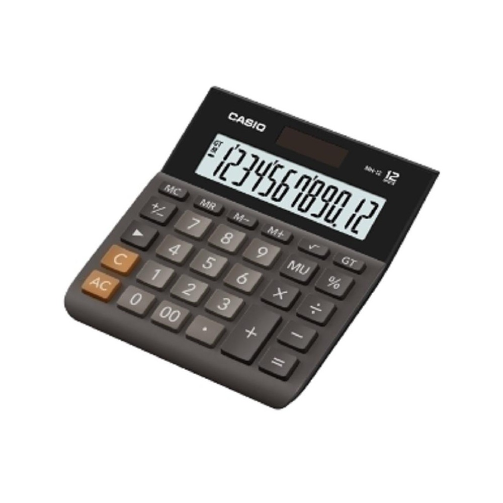 CALCULADORA CASIO 12 DÍGITOS MH-12 NEGRA